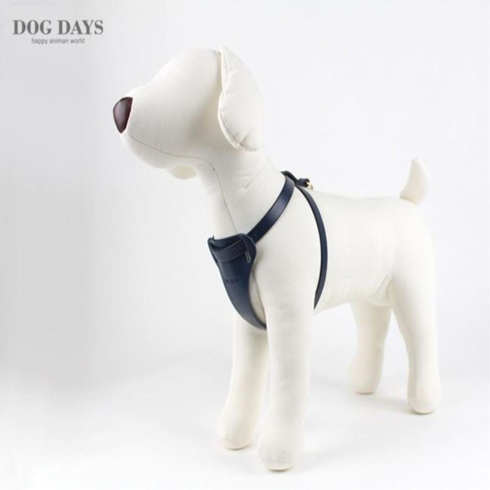 Premium leather harness T type (Blue)