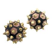 Korea Traditional Health Care Product Wood Bronze Acupressure Hand Massage Ball