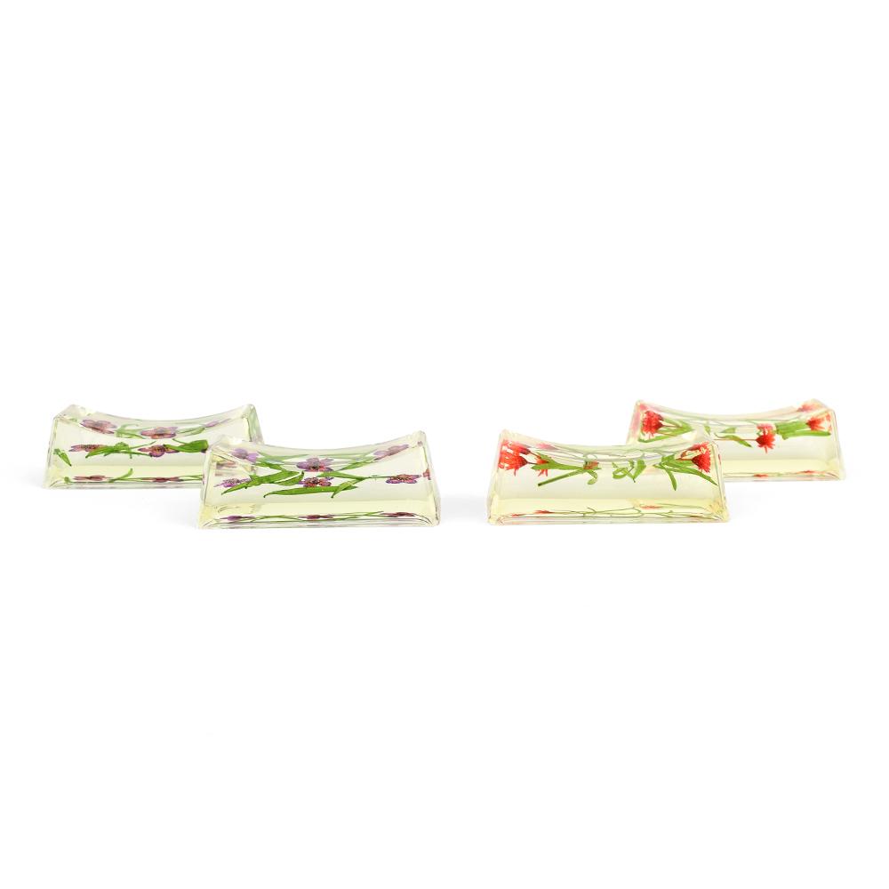 Flower Chopsticks Rest Holder Set Made by Preserved Flower(4PCS / 1SET) - Mini flower