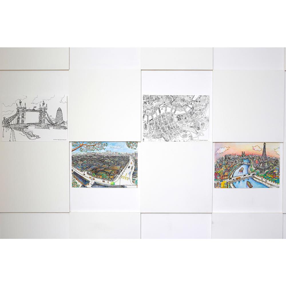 Dream Sky Coloring Paper World Trip Travelling Self Color Map Paper