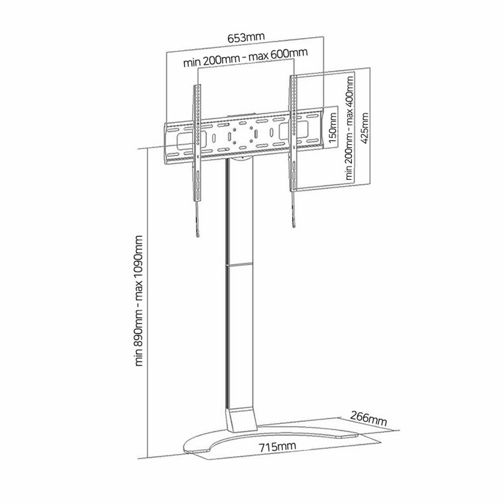 TV Wall Stand Edge L, Floor art stand, Easel stand  EDGE L