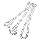 Silver embroidery crafted Scarf Necklaces : K151