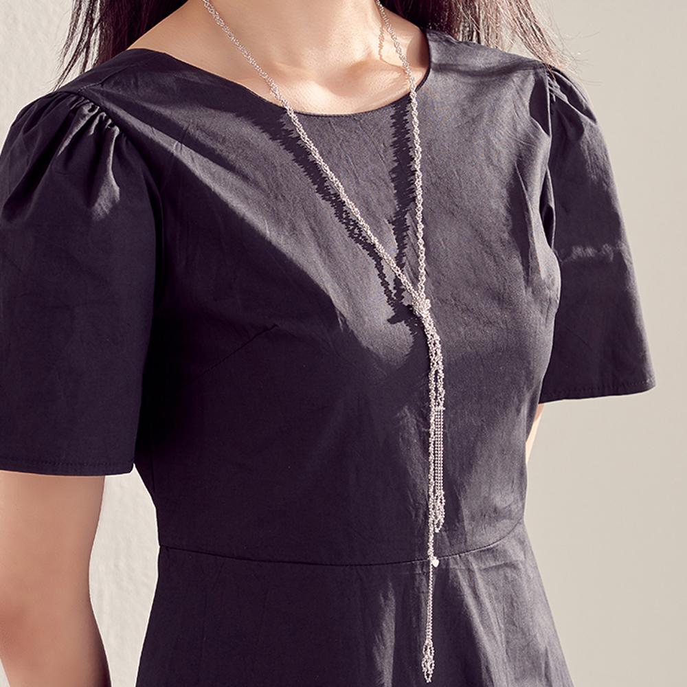 Silver embroidery crafted Scarf Necklaces : K369