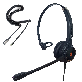 full image IPD IPH-250 Optimo X Single Ear Noise cancelling Call center/Office Headset with U10 bottom cable wo