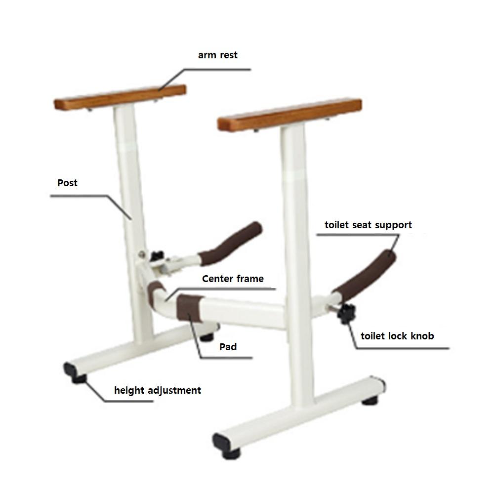 ABLELIKE Care Handle-1 (Stand Alone Type Toilet Handrail)