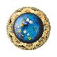 detail image2 gjart Enameling Circled Jewelry Box, Light Pretty Glossy Gorgeous Flower Patterns Storage