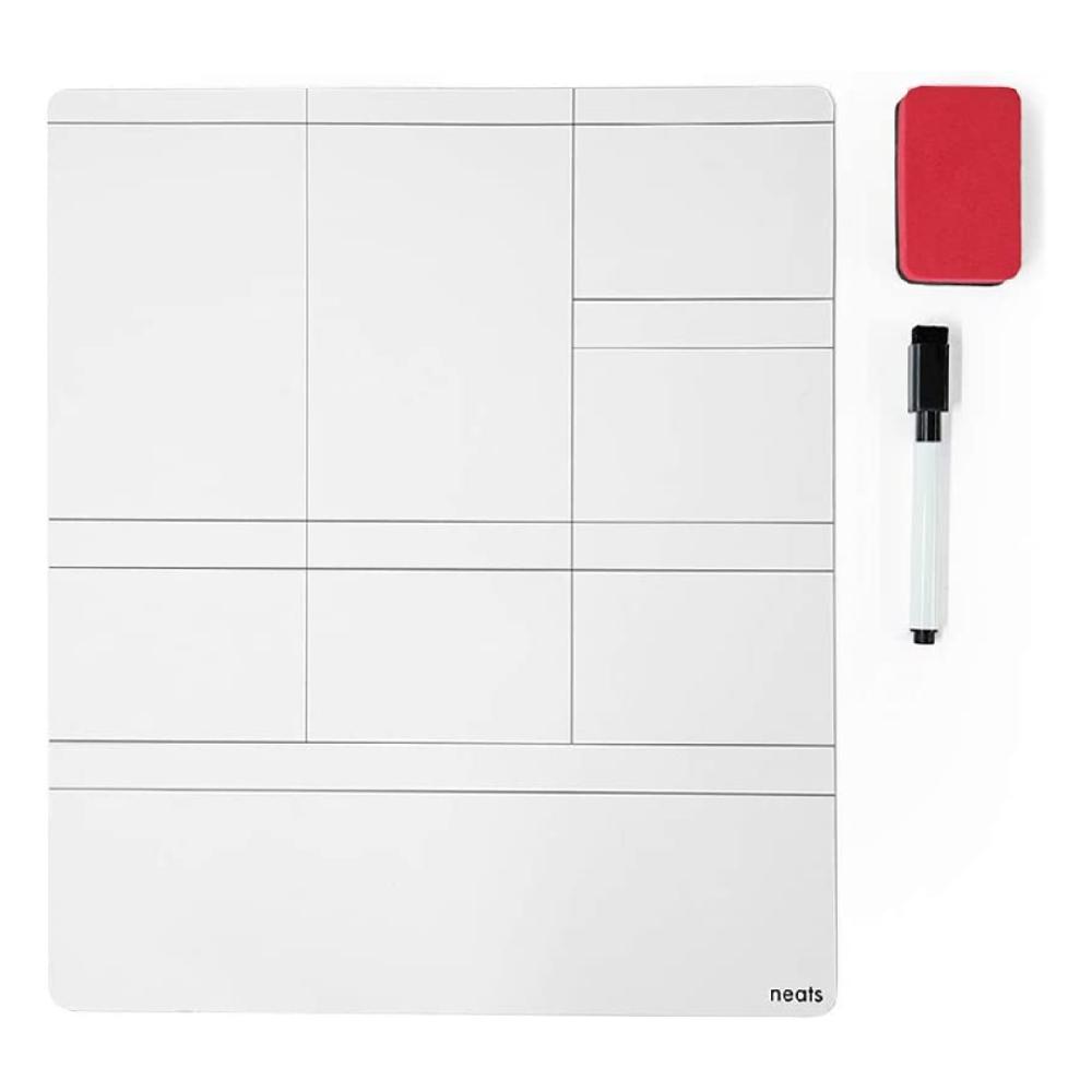 NEATS Reminder Magnetic Dry Erase Whiteboard for Refrigerator Memo Board B Type-Plain