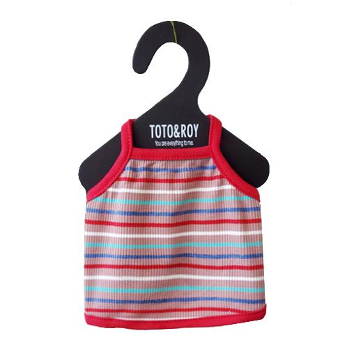 Rainbow Stripe Crop Sleeveless (Red/XL)
