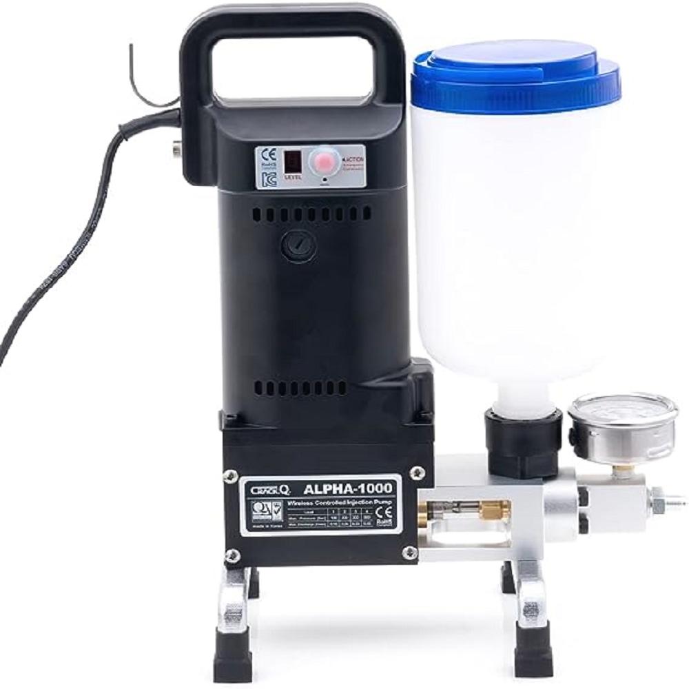 CRACK.Q Singl-Line Injection Pump ALPHA-1000 V24, Grouting Gun Epoxy Urethane Injection Pump for Wat