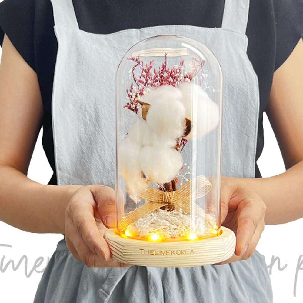 LED Cotton Glass Dome Mood Lamp Cozy Cotton Light