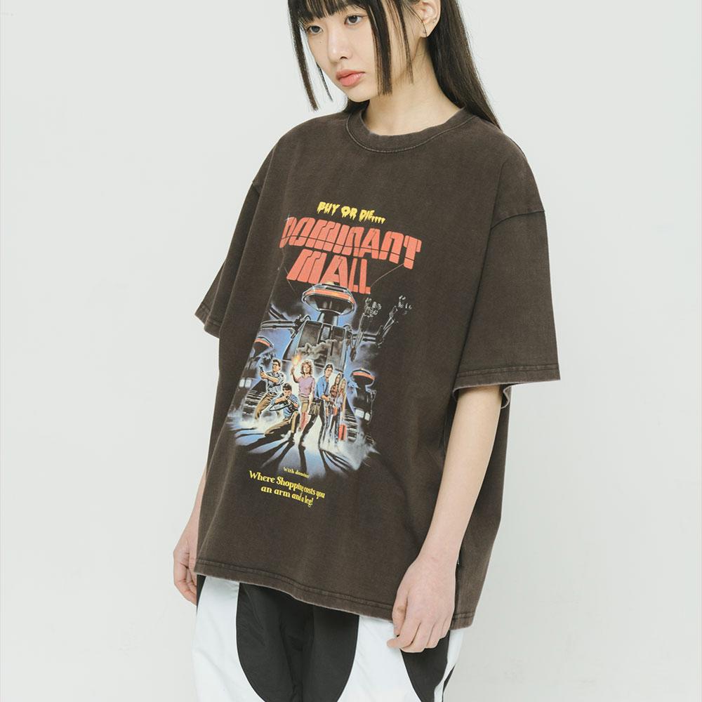 VINTAGE WASHING D MALL T-shirts BLACK