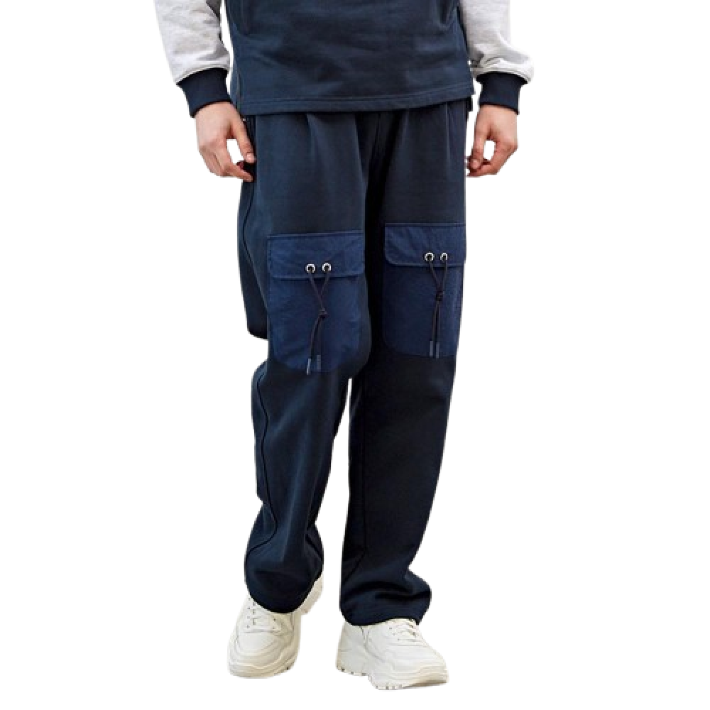 [CUSTOMUS] ﻿String stopper woven scheme thigh pocket traing pants CTS23SKPT251