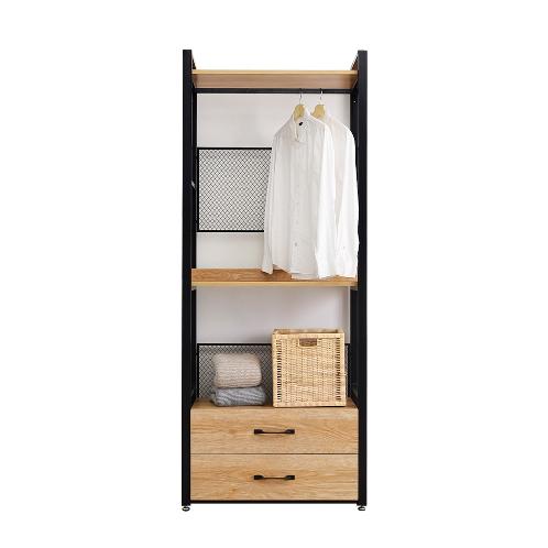[PLANK W10] Modern furniture, Wardrobe / iron, metal, storage, drawer, fabric, display shelving rack