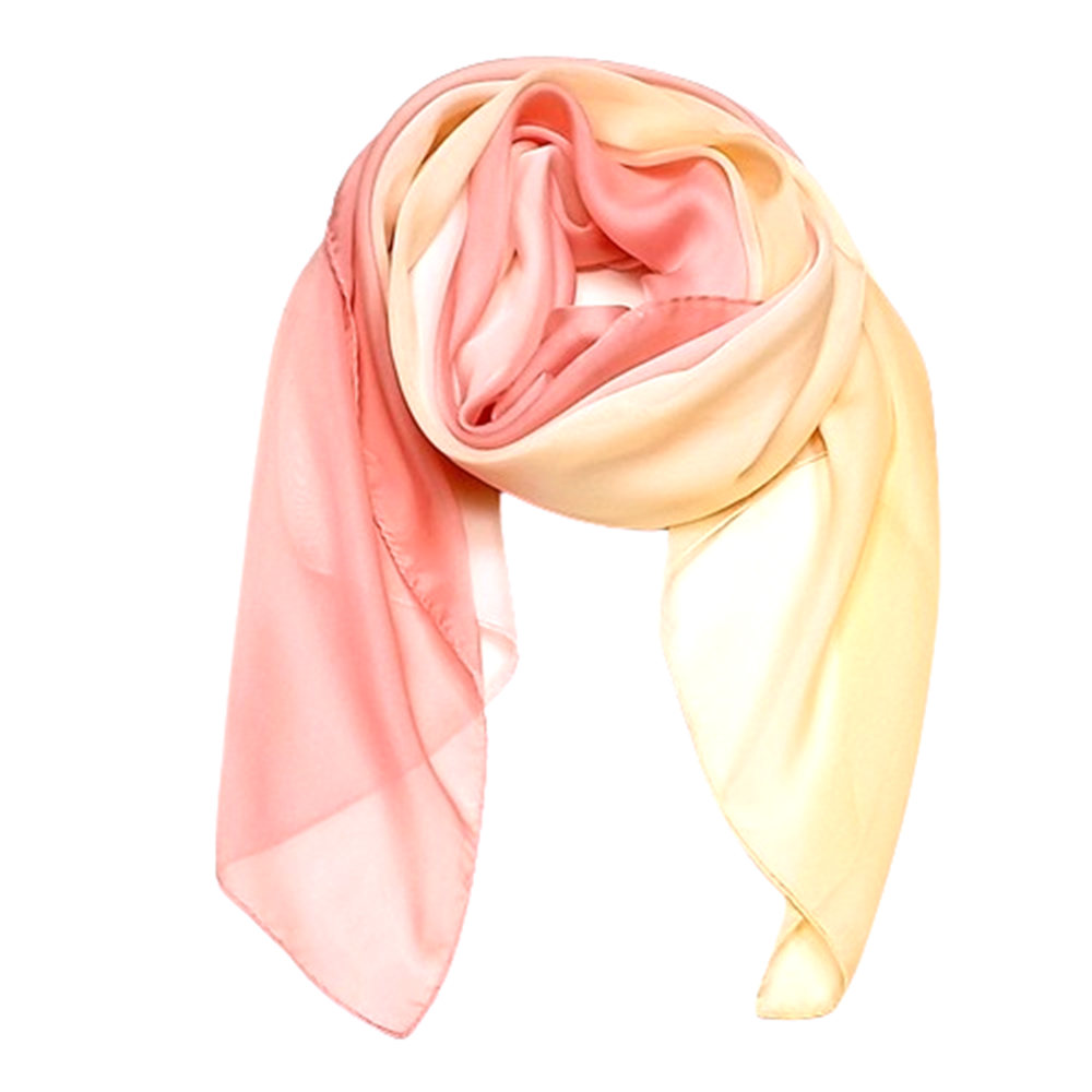 Ombre   Pink  silk   scarf