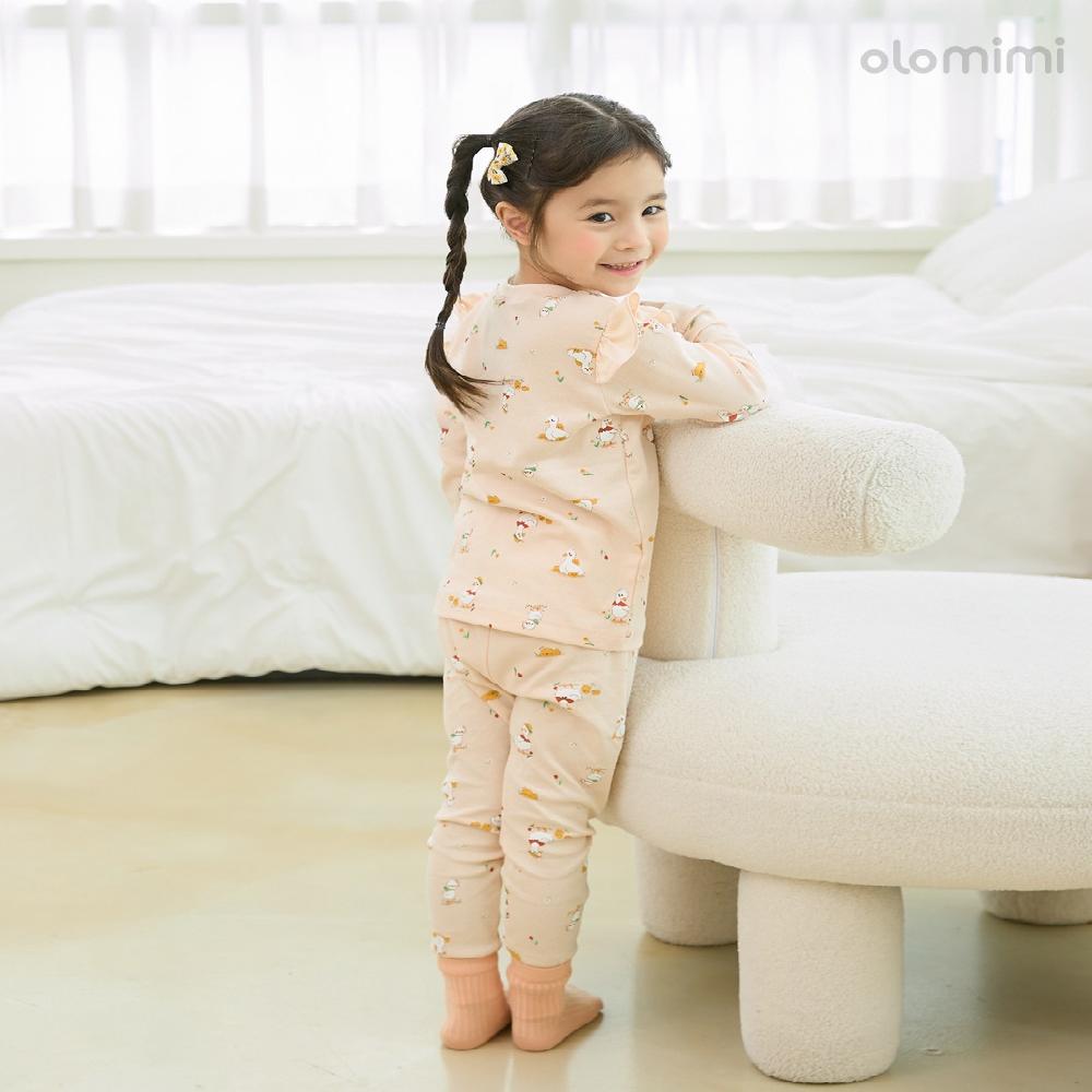 kids wear 30S 3/4 length modal <Flora>