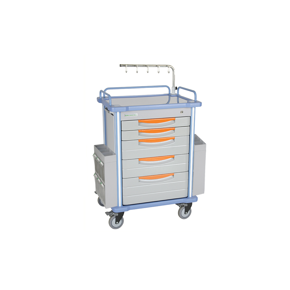 Patient Emergency Trolley, Medical Nursing Crash Cart, Medical Cart hospital Furniture
